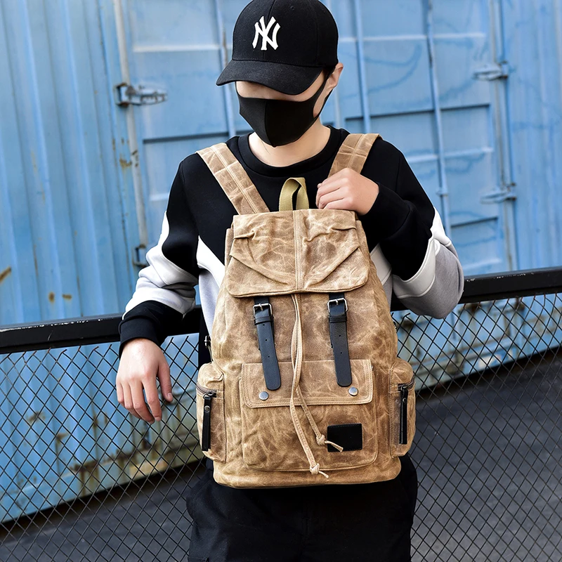 Vintage Canvas Backpack Men Laptop School Bags Male Large Drawstring Travel Rucksack Tourist Luggage Backpacks mochila XA2207C
Vintage Canvas Backpack Men Laptop School Bags Male Large Drawstring Travel Rucksack Tourist Luggage Backpacks mochila XA2207C