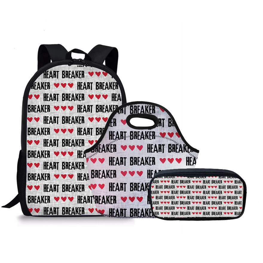 NOISYDESIGN Backpacks Set School Bags Heart Breaker Pattern School Backpack for Girls School Satchel Mochila Infantil Rucksack
NOISYDESIGN Backpacks Set School Bags Heart Breaker Pattern School Backpack for Girls School Satchel Mochila Infantil Rucksack