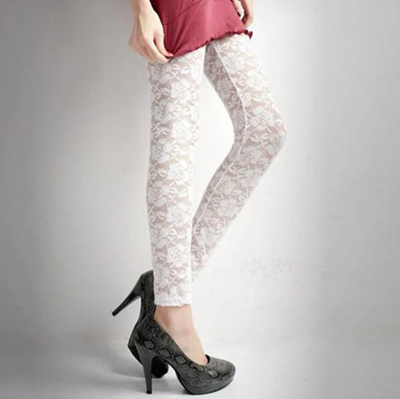 Пикантные женские облегающие эластичные брюки-стрейч черные белые тонкие
