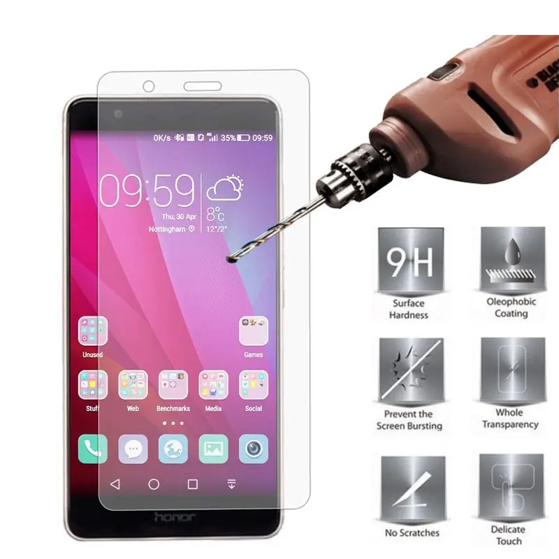 10 шт. закаленное Стекло для Huawei Honor V8 Экран Защитная пленка мобильный телефон