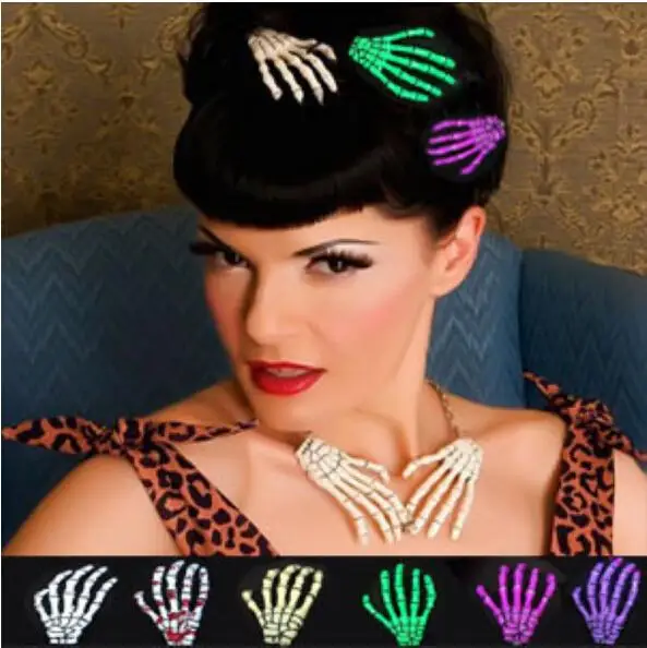 10 x cute Harajuku skull bone claws hand hairpin luminous fluorescent blood headdress hair accessories wholesale C298
10 x cute Harajuku skull bone claws hand hairpin luminous fluorescent blood headdress hair accessories wholesale C298