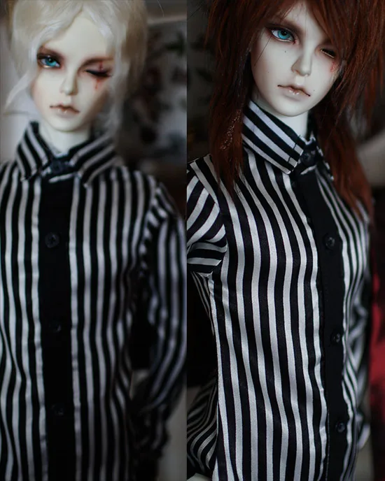 BJD doll colthes black white Vertical stripes jointed classic shirt for 1/3 BJD DD SD SD17 SSDF Uncle doll accessories
BJD doll colthes black white Vertical stripes jointed classic shirt for 1/3 BJD DD SD SD17 SSDF Uncle doll accessories