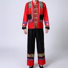 Мужская одежда Hmong национальная китайская народная танцевальная