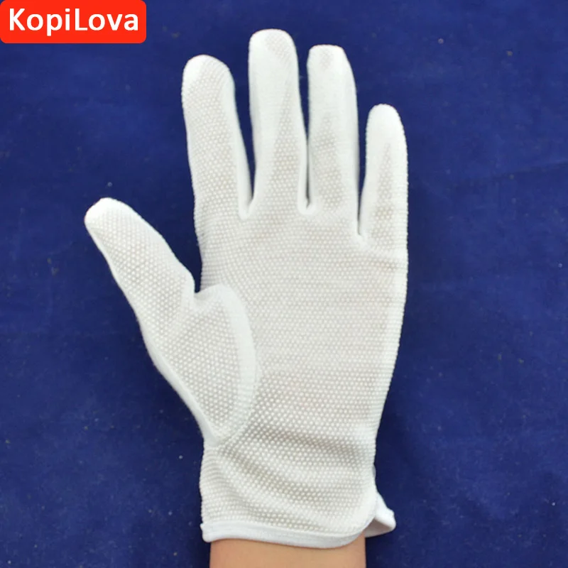 Опт белые противоскользящие защитные перчатки kopylova тонкие хлопковые для приема