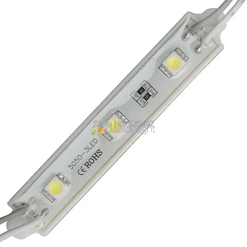 100 шт. супер яркий DC 12 В 3 светодиода s 5050 SMD Холодный белый водонепроницаемый светодиодный модуль лампы Бесплатная доставка
100 шт. супер яркий DC 12 В 3 светодиода s 5050 SMD Холодный белый водонепроницаемый светодиодный модуль лампы Бесплатная доставка