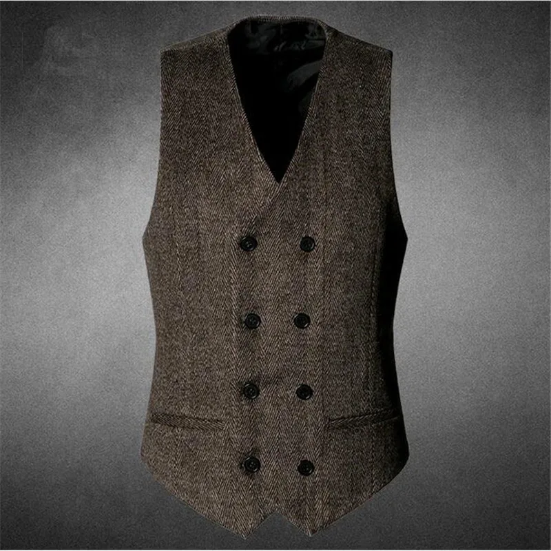 Fashion High Quality New Men Vest Mens Casual Suit V-Necked Slim Fit Vests Khaki And Gray Color Men chalecos para hombre A2804
Fashion High Quality New Men Vest Mens Casual Suit V-Necked Slim Fit Vests Khaki And Gray Color Men chalecos para hombre A2804