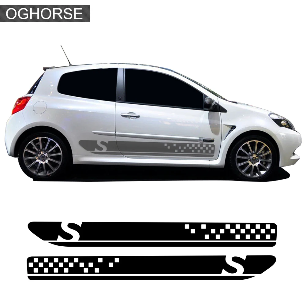 2 Pieces of Car Styling Door Side Stripe Skirt Sticker Racing Sport Graphics Decal For Renault Clio 3 Sticker RS MK3 Accessories
2 Pieces of Car Styling Door Side Stripe Skirt Sticker Racing Sport Graphics Decal For Renault Clio 3 Sticker RS MK3 Accessories