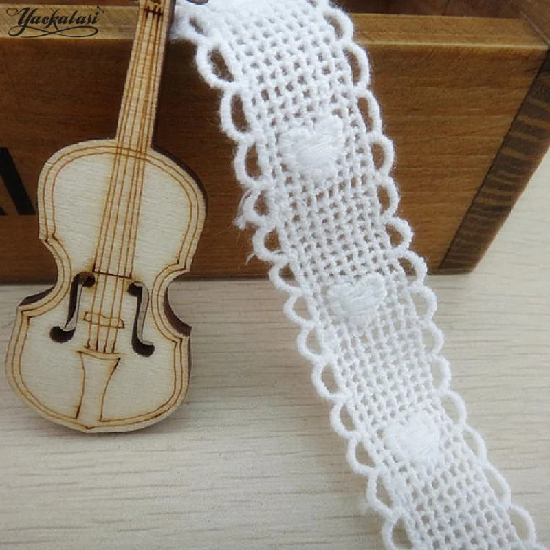 YACKALASI 14 Yds 100% Cotton Embroidery Lace Water Soluble White Flower Small Heart 2.2cm
YACKALASI 14 Yds 100% Cotton Embroidery Lace Water Soluble White Flower Small Heart 2.2cm