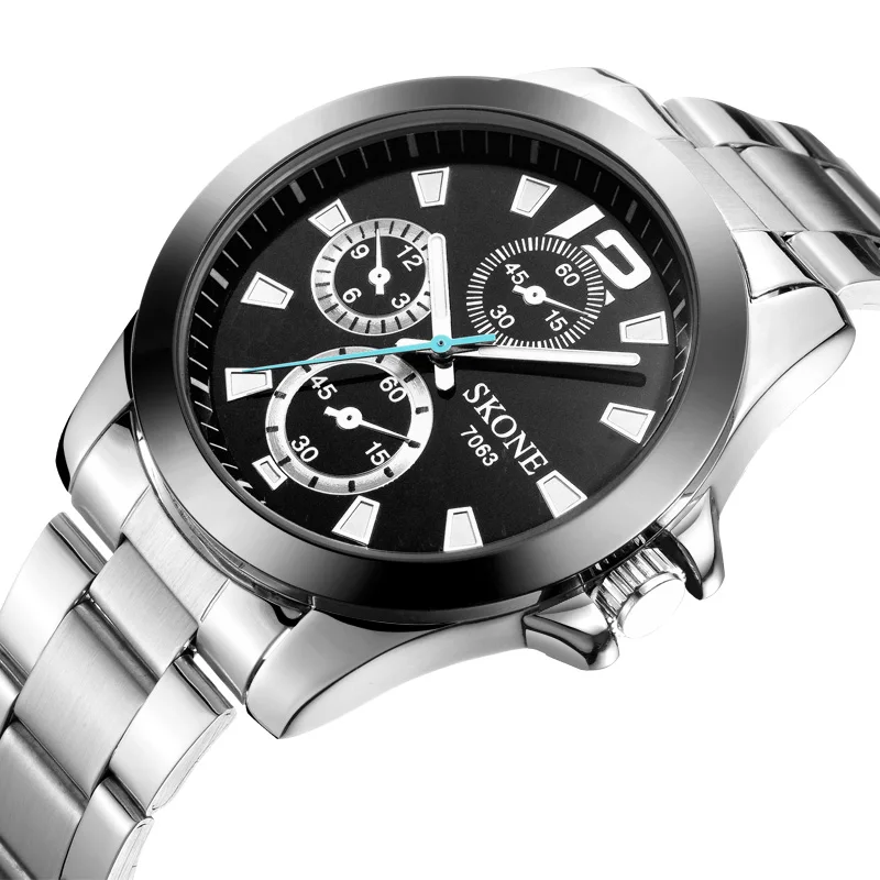 SKONE Mens Watches quartz Top Brand Analog Military male Men Sports army Watch Waterproof Relogio Masculino ClocK 7063G | Наручные часы