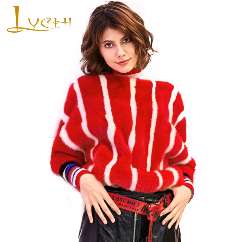 LVCHI Women Winter Real Fur Coat 2019 Three Quarter Mink Coat Female Striped Natural Fur Causal Imports Women Pullover Mink Coat
LVCHI Women Winter Real Fur Coat 2019 Three Quarter Mink Coat Female Striped Natural Fur Causal Imports Women Pullover Mink Coat