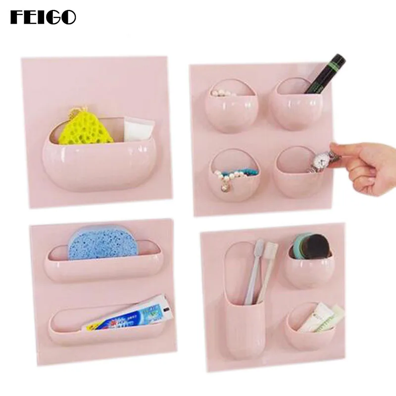 FEIGO Multi-hole Sucker Wall Soap Dish Bathroom Shower Holder Shelf Toothbrush Rack Sponges Soap Box Stand For Kitchen Tool F675
FEIGO Multi-hole Sucker Wall Soap Dish Bathroom Shower Holder Shelf Toothbrush Rack Sponges Soap Box Stand For Kitchen Tool F675