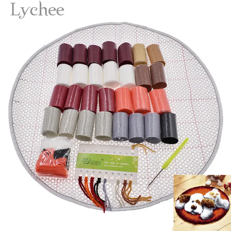 Lychee Life собачий узор, наборы крючков с необработанной вышивкой, ковры, товары для рукоделия
Lychee Life собачий узор, наборы крючков с необработанной вышивкой, ковры, товары для рукоделия