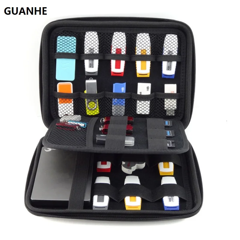 GUANHE Digital Accessories Travel Storage Bag For HDD Bag flash drive SD Card USB Data Cable Power Bank Office Gadget Organizer
GUANHE Digital Accessories Travel Storage Bag For HDD Bag flash drive SD Card USB Data Cable Power Bank Office Gadget Organizer