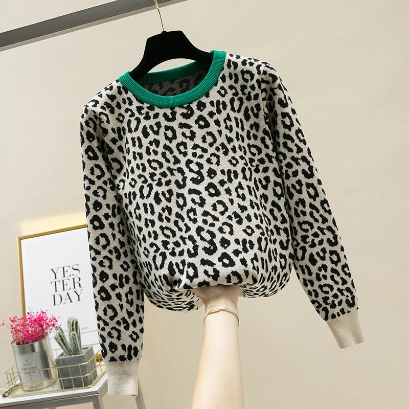 Qooth Crew Neck Sweater Women Pullover Leopard Knitted Sweaters 2019 Winter Fashion Long Sleeve Casual Hit Color Jumpers QH1836
Qooth Crew Neck Sweater Women Pullover Leopard Knitted Sweaters 2019 Winter Fashion Long Sleeve Casual Hit Color Jumpers QH1836