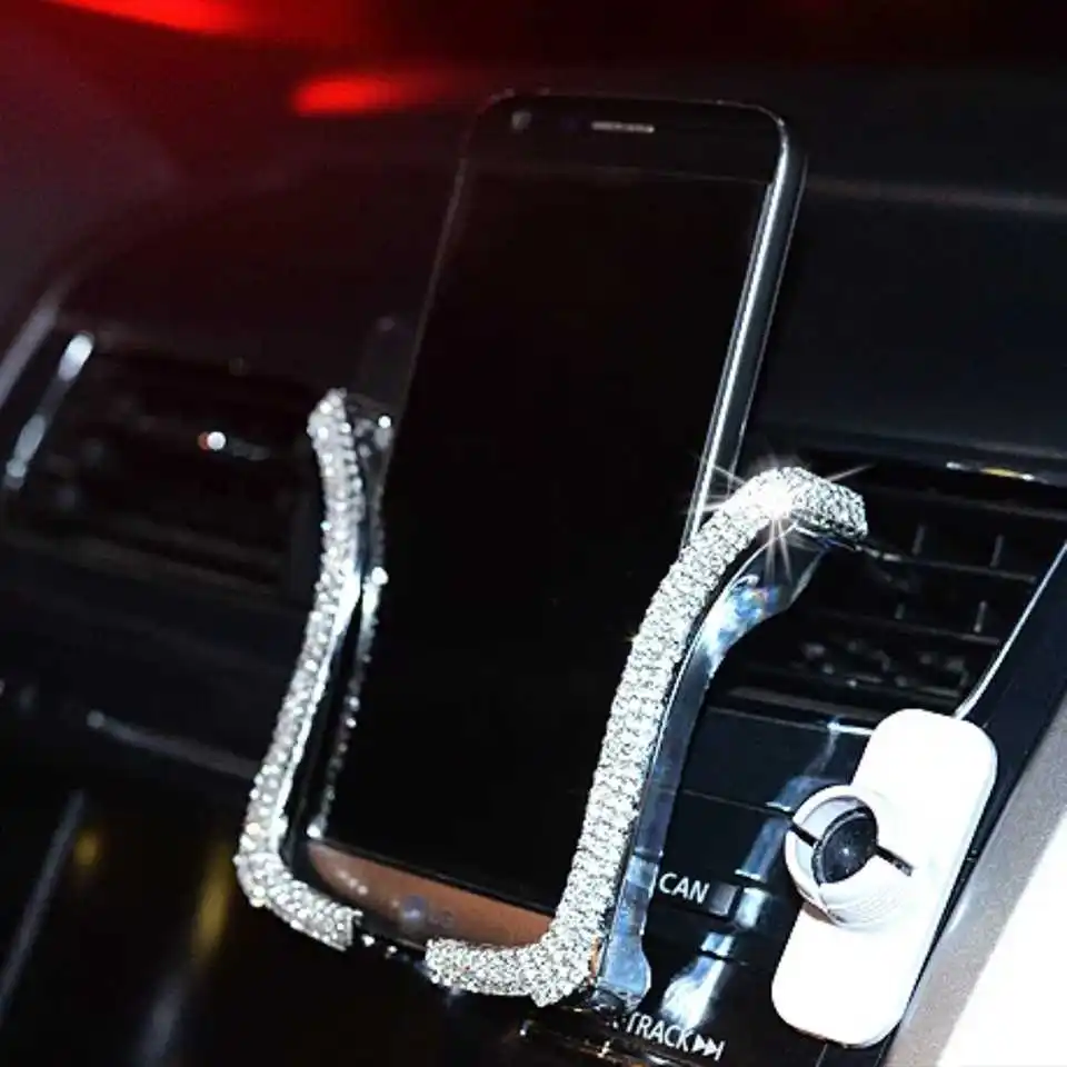 1 Piece Car Phone Holder Stander Rhinestone Ornament Vent Mounts Holder U Shape Anti-slip Luxury Diamond
1 Piece Car Phone Holder Stander Rhinestone Ornament Vent Mounts Holder U Shape Anti-slip Luxury Diamond