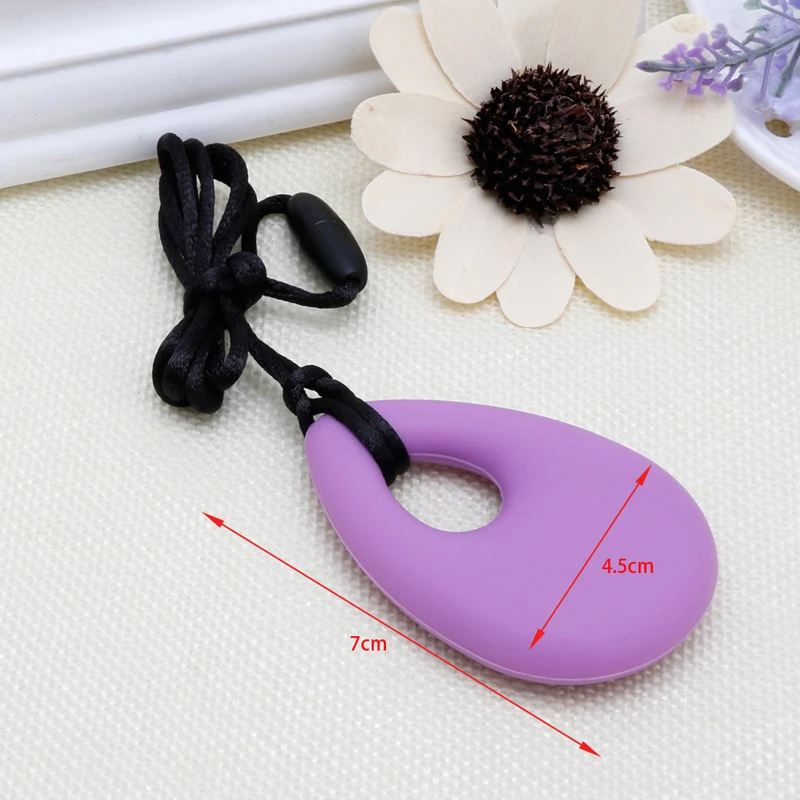 Silicone Teardrop Pendant Baby Teething Necklace Teether Autism Sensory Chewing 6 Colors 
Silicone Teardrop Pendant Baby Teething Necklace Teether Autism Sensory Chewing 6 Colors