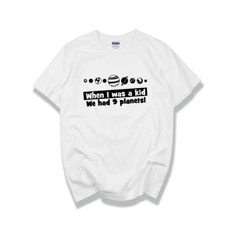 Solar system when I was a kid we have nine planets funny short sleeve t shirt tee 100% cotton freeshipping male female
Solar system when I was a kid we have nine planets funny short sleeve t shirt tee 100% cotton freeshipping male female
