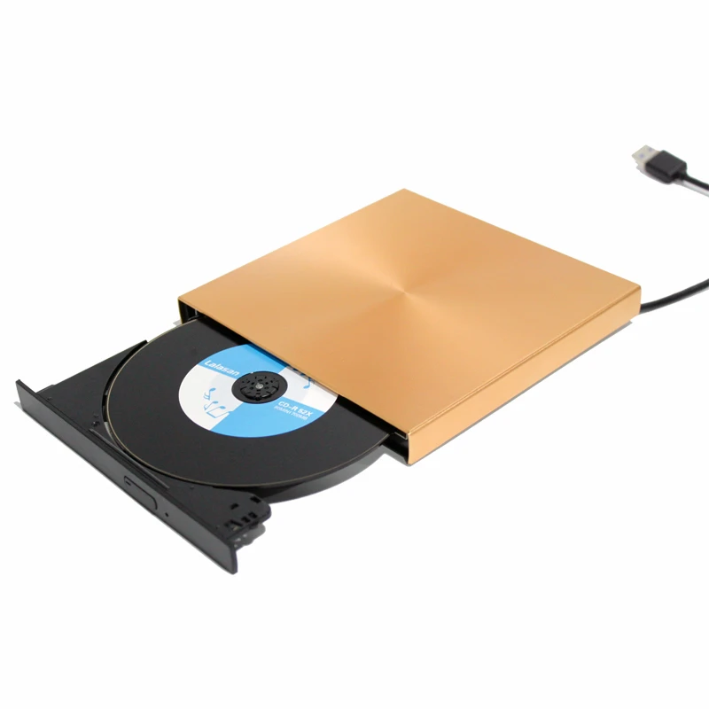 USB 3 0 DVD горелка корпус из алюминиевого сплава Золотой cd проигрыватель внешний