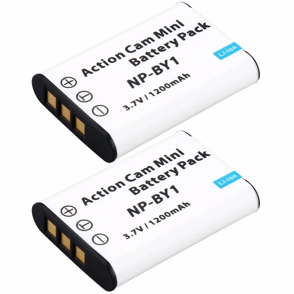 

2Pcs Probty NP-BY1 NP BY1 NPBY1 Camera Battery For Sony HDR-AZ1VR AZ1 AZ1V AZ1VR Sport Action Cam Mini Camcorder