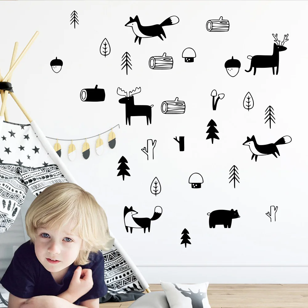 Nordic Style Tribal Animals Woodland Forest Sticker For Nursery Kids Room Decor Wall Decals Mural Stickers Decoration LW39
Nordic Style Tribal Animals Woodland Forest Sticker For Nursery Kids Room Decor Wall Decals Mural Stickers Decoration LW39