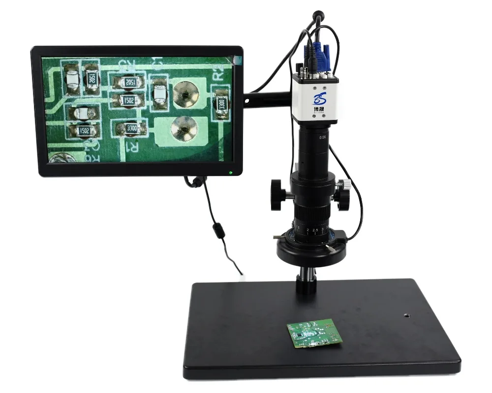 1080P HDMI USB Industrial Microscope Camera 18X-200X High Working Distance Optical Lens Table LED Light Source
1080P HDMI USB Industrial Microscope Camera 18X-200X High Working Distance Optical Lens Table LED Light Source