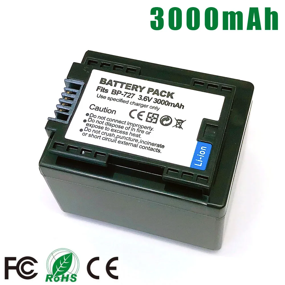 Аккумулятор BP 727 + BP727 718 709 для Canon HF R30 M50 M52 500 M56 M506 R36 R38 R306 R400 R500 R600 R60 R62|Цифровые