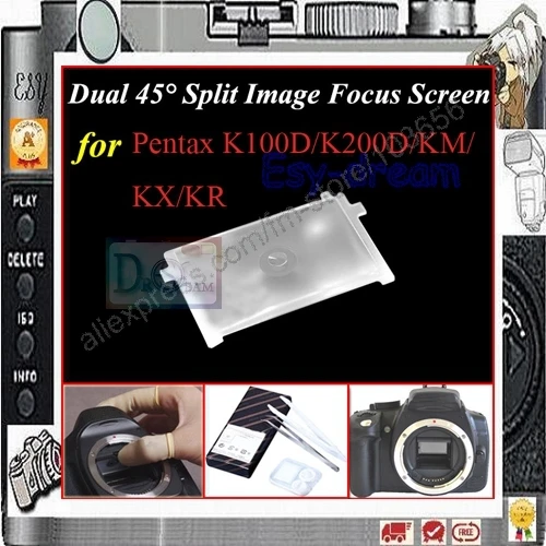 Dual 45 degree Split Image Focus Focusing Screen For Pentax K100D/K200D/KM/KX/KR PR138
Dual 45 degree Split Image Focus Focusing Screen For Pentax K100D/K200D/KM/KX/KR PR138