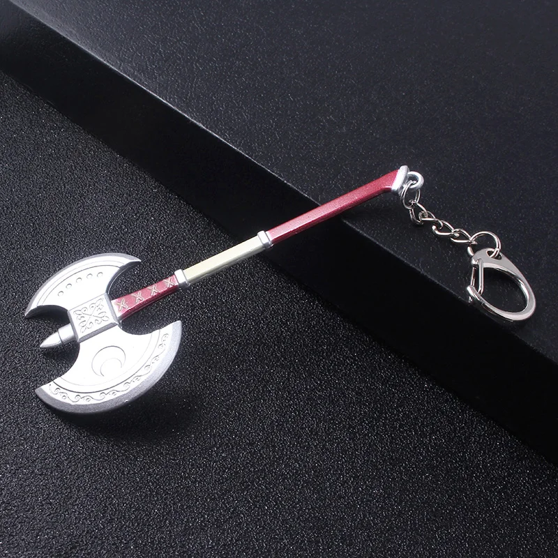 Japanese Game Persona 5 P5 Haru Okumura Axe Keychain Alita Damascus Knife Key Chain for Men Jewelry
Japanese Game Persona 5 P5 Haru Okumura Axe Keychain Alita Damascus Knife Key Chain for Men Jewelry