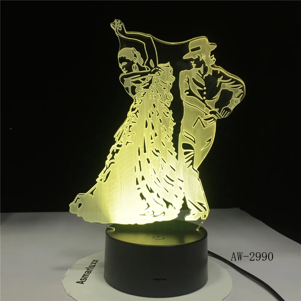 Фото Танцевальная юбка с фламинго настольная лампа 3D светодиодный светильник для