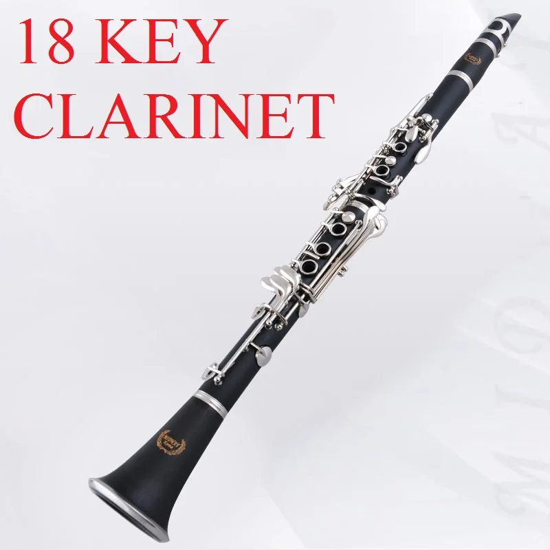 Professional playing 18 keys composite wood clarinet Bb copper-nickel buttons clarinet falling tune B wind instrument 18 buttons
Professional playing 18 keys composite wood clarinet Bb copper-nickel buttons clarinet falling tune B wind instrument 18 buttons