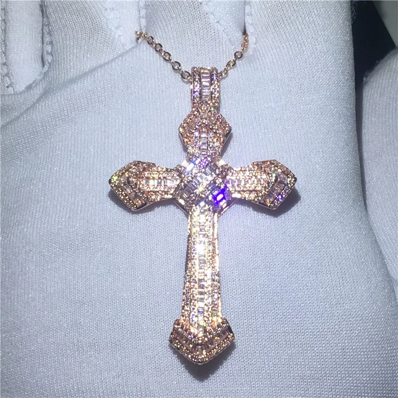 Handmade Big Cross pendant With necklace 925 Sterling silver AAAAA zircon Cz Party wedding Pendants for women men Jewelry Gift
Handmade Big Cross pendant With necklace 925 Sterling silver AAAAA zircon Cz Party wedding Pendants for women men Jewelry Gift