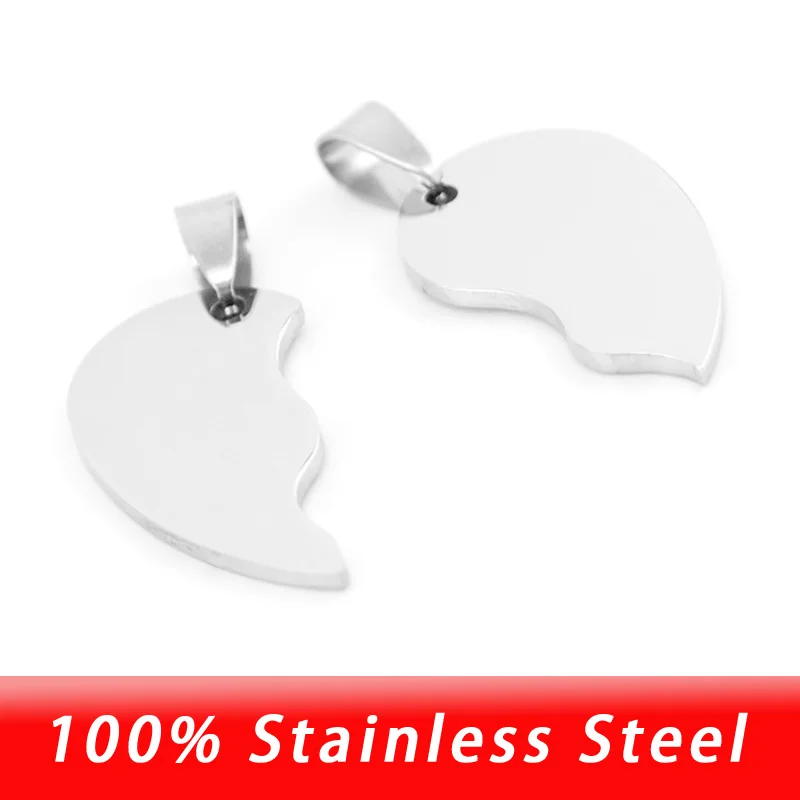 100% Stainless Steel Blank Puzzle Split Heart Charms Tags Broken Heart Pendants Mirror Polished Wholesale 10pairs
100% Stainless Steel Blank Puzzle Split Heart Charms Tags Broken Heart Pendants Mirror Polished Wholesale 10pairs