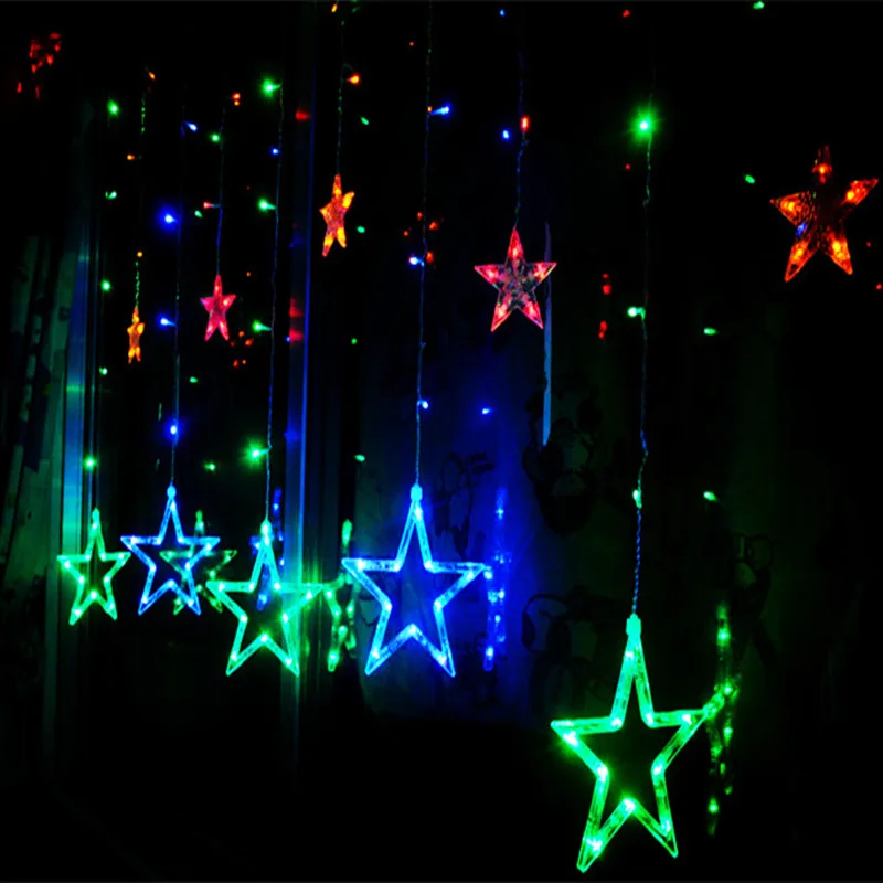 2M 12PCS Star LED Curtain string light 8 Modes Christmas Fairy String Light for Home Party Wedding New year Decoration 220V/110V
2M 12PCS Star LED Curtain string light 8 Modes Christmas Fairy String Light for Home Party Wedding New year Decoration 220V/110V