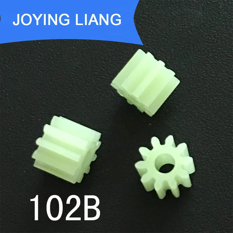102B Modulus 0.5 10 Teeth 2mm Shaft Loose Pom Plastic Gear Toy Model Gear (5000pcs/lot)
