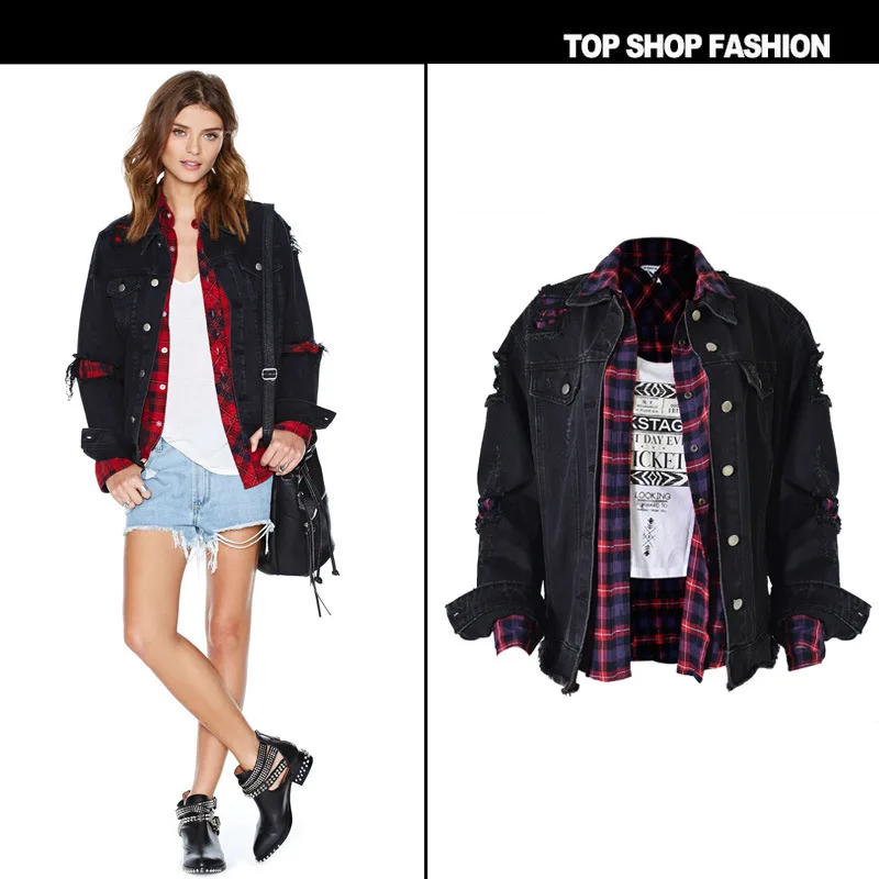 New High-end Couture loose ladies frayed jacket denim jacket winter Black Size Women
New High-end Couture loose ladies frayed jacket denim jacket winter Black Size Women