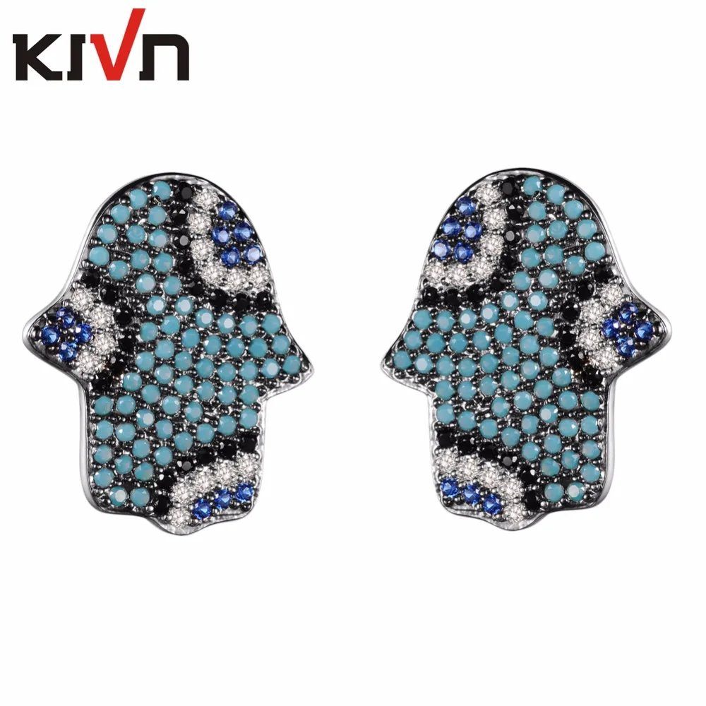 Womens Fashion Jewelry Cubic Zirconia Hamsa Hand Turkish Blue Eye Wedding Stud Earrings Girls Birthday Gifts 10pcs Lot Wholesale
Womens Fashion Jewelry Cubic Zirconia Hamsa Hand Turkish Blue Eye Wedding Stud Earrings Girls Birthday Gifts 10pcs Lot Wholesale