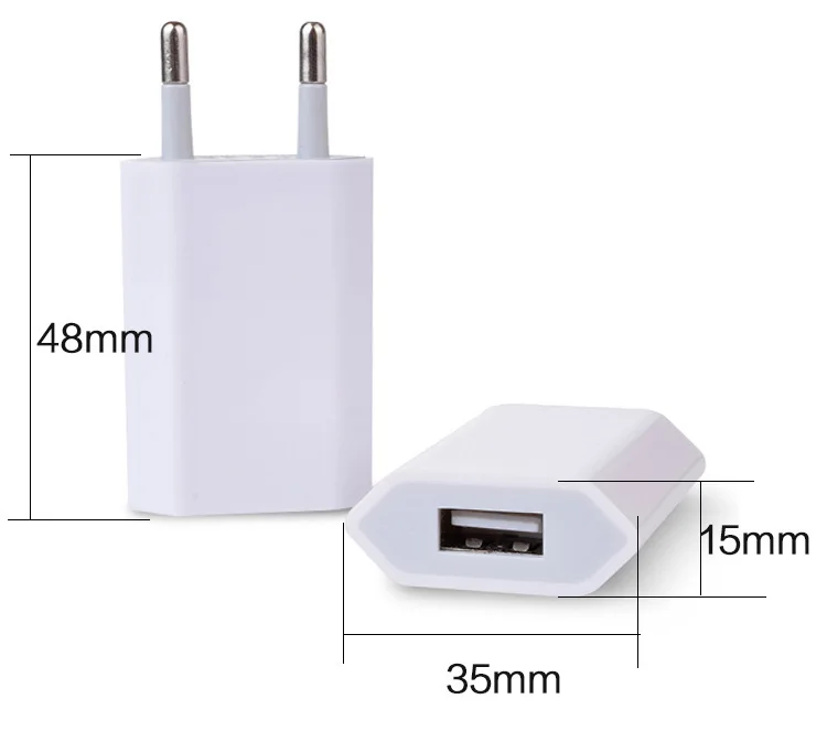 Универсальная штепсельная вилка европейского стандарта для iPhone 7 Plus 6 S USB адаптер