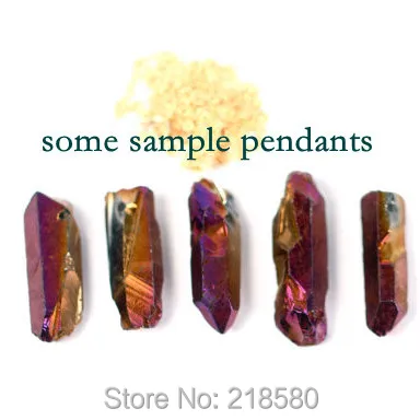 SN-087 Raw Purple Rainbow Titanium Quartz Spike Necklace, Rough Druzy Point Arrow Boho Crystals with Gold or Silver Chain
SN-087 Raw Purple Rainbow Titanium Quartz Spike Necklace, Rough Druzy Point Arrow Boho Crystals with Gold or Silver Chain