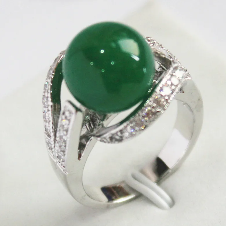 2017 New Dark Green 12MM Bead silver-color Inlay CZ Jades Gift Fashion Rings For Women
2017 New Dark Green 12MM Bead silver-color Inlay CZ Jades Gift Fashion Rings For Women