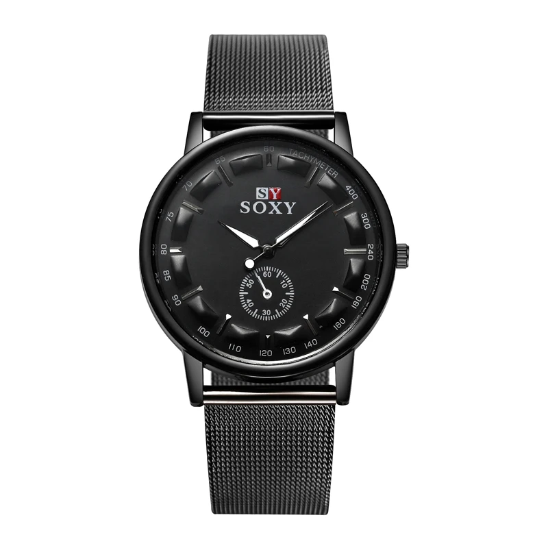 2020 New Hot Sell Brand SOXY Black Mesh Belt Wrist Watch Simple Style Men Quartz Watches Fashion Design Male Watch Montre Homme
2020 New Hot Sell Brand SOXY Black Mesh Belt Wrist Watch Simple Style Men Quartz Watches Fashion Design Male Watch Montre Homme