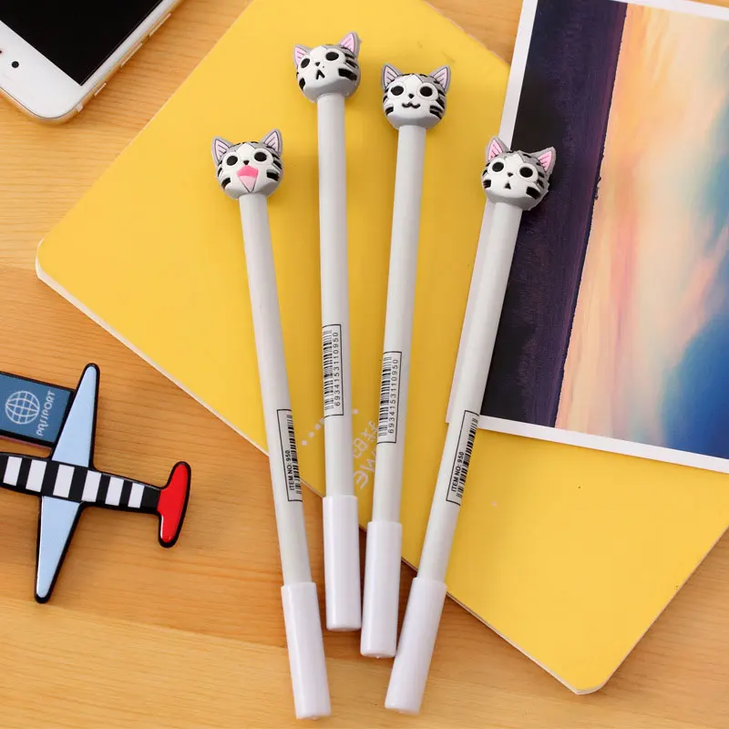 4pcs/lot Cartoon Funny Cheese cat pen Student crayon Black Gel pen stationery material escolar office school supplies
4pcs/lot Cartoon Funny Cheese cat pen Student crayon Black Gel pen stationery material escolar office school supplies