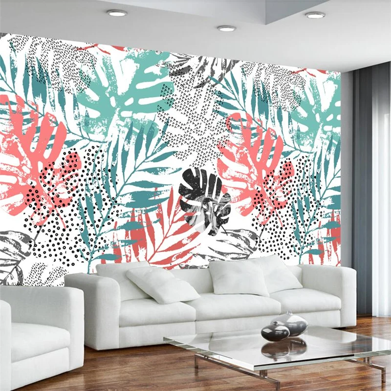 beibehang Wallpaper custom mural wallpaper modern minimalist hand-painted tropical rainforest banana leaf mural backdrop
beibehang Wallpaper custom mural wallpaper modern minimalist hand-painted tropical rainforest banana leaf mural backdrop