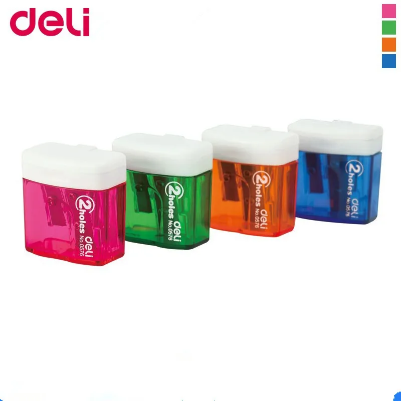 Deli Double Holes Plastic Pencil Sharpeners Candy Color Transparent Standard Pencil Cutting Machine
Deli Double Holes Plastic Pencil Sharpeners Candy Color Transparent Standard Pencil Cutting Machine