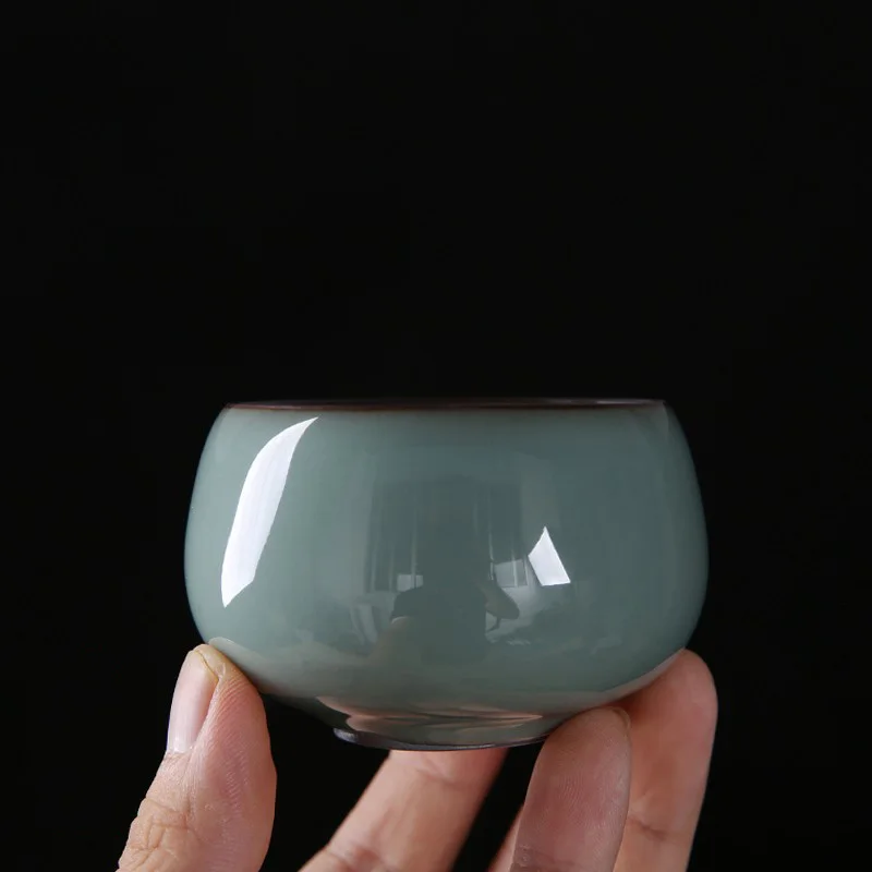 Japanese Style Longquan Celadon Teacup Coarse Pottery Kung Fu Tea Set Boutique Handmade Master Cup Ceramics Sake Cups Home Decor
Japanese Style Longquan Celadon Teacup Coarse Pottery Kung Fu Tea Set Boutique Handmade Master Cup Ceramics Sake Cups Home Decor