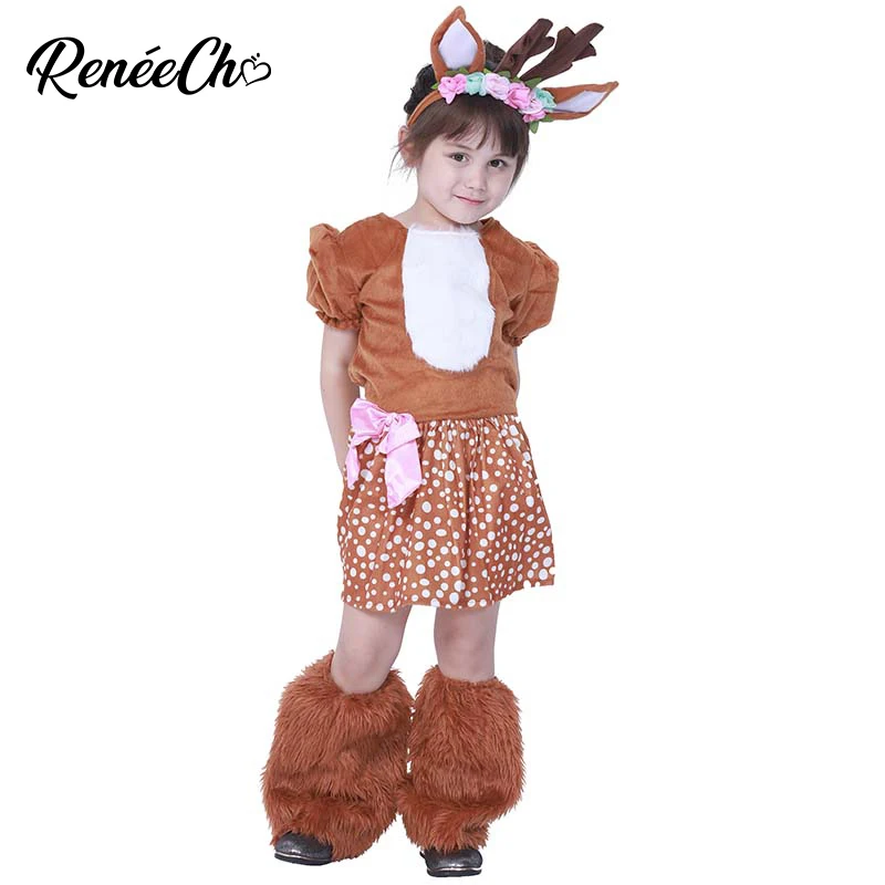 Reneecho Animal Cosplay Girls Reindeer Fur Halloween costume for kids Children Carnival Party Christmas Fancy Dress Doe Deer
Reneecho Animal Cosplay Girls Reindeer Fur Halloween costume for kids Children Carnival Party Christmas Fancy Dress Doe Deer