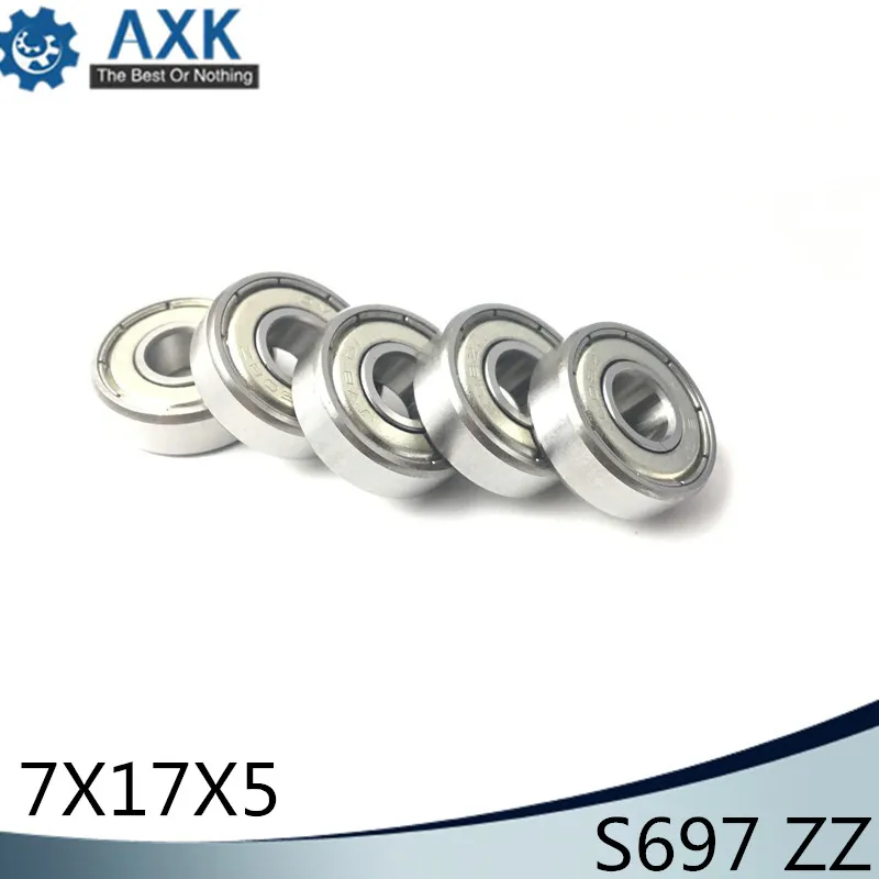 S697ZZ Bearing 7*17*5 mm ( 10PCS ) ABEC-1 440C Roller Stainless Steel S697Z S697 Z ZZ Ball Bearings | Обустройство дома