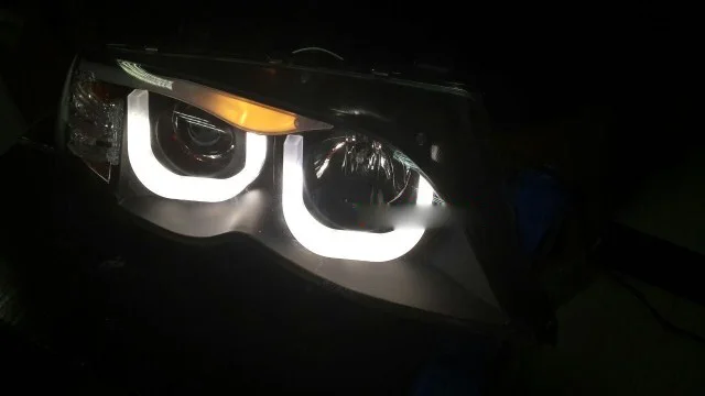 2pcs Car Head lamp for E46 headlight 2002~2004 For 318 320i 325 330 HID XENON headlight H7 Xenon Lens Double U Angle Eyes
2pcs Car Head lamp for E46 headlight 2002~2004 For 318 320i 325 330 HID XENON headlight H7 Xenon Lens Double U Angle Eyes