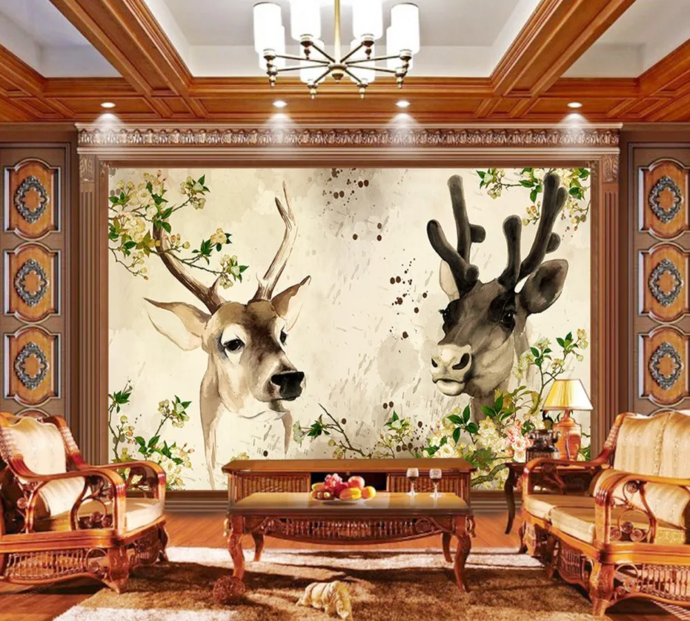 Free ShippingCustom 3D Hand-Painted Retro European Elk Living Room TV Wall Decoration Mural Animal Living Room Wallpaper
Free ShippingCustom 3D Hand-Painted Retro European Elk Living Room TV Wall Decoration Mural Animal Living Room Wallpaper