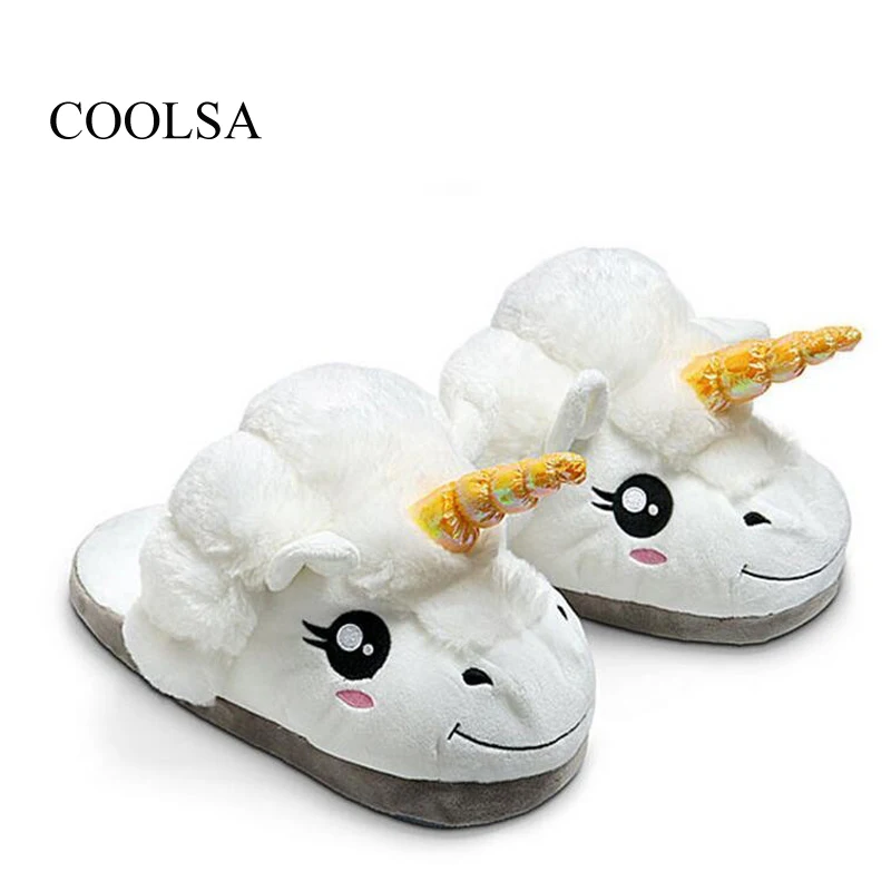 COOLSA Women Winter Cartoon Cotton Unicorn Slippers Winter lovely Home Slippers Cartoon Plush Chausson Licorne White Shoes Hot
COOLSA Women Winter Cartoon Cotton Unicorn Slippers Winter lovely Home Slippers Cartoon Plush Chausson Licorne White Shoes Hot