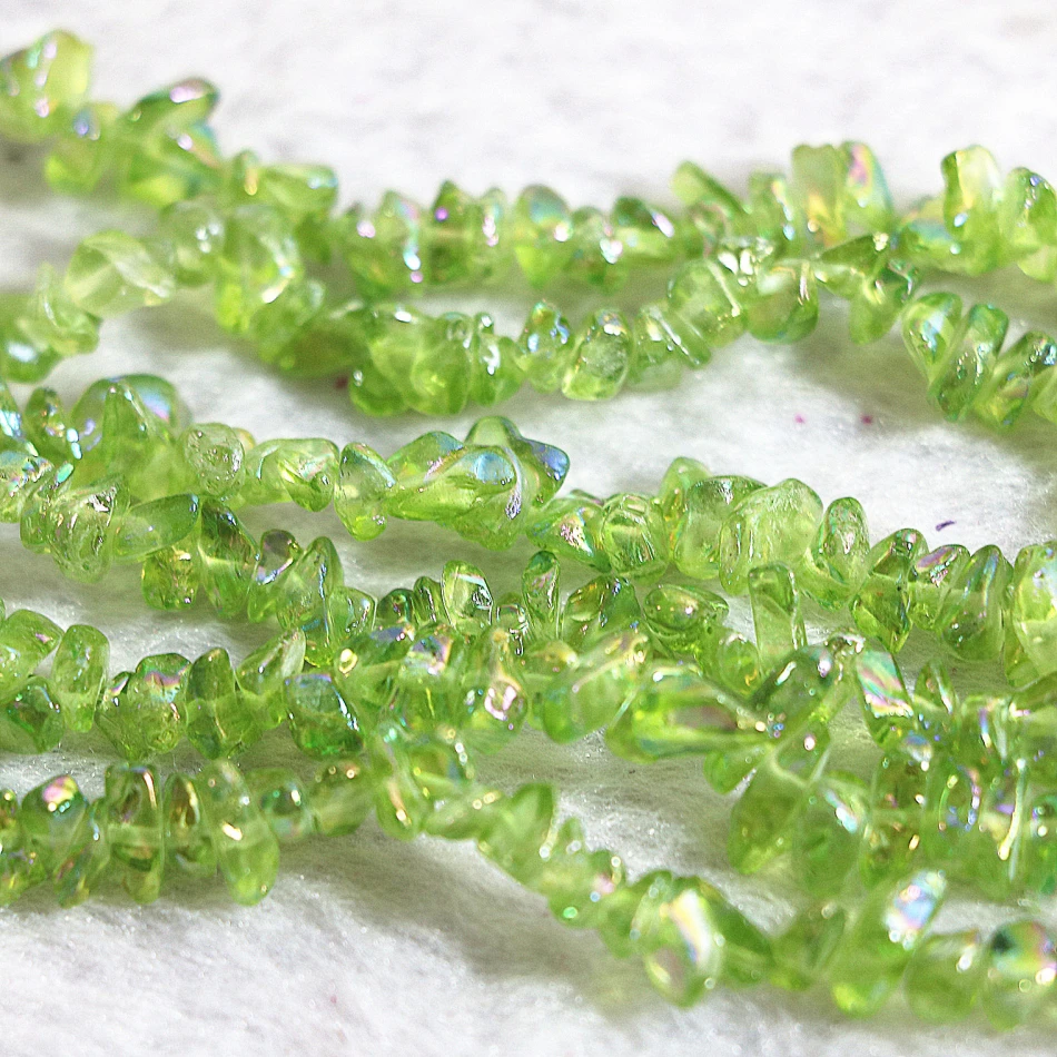 Hot sale green quartz plated color irregular gravel stone 5x7mm charms loose beads diy high grade Jewelry 35" B552
Hot sale green quartz plated color irregular gravel stone 5x7mm charms loose beads diy high grade Jewelry 35" B552